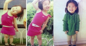 ダヒョン(TWICE)の子供の頃の三連画像